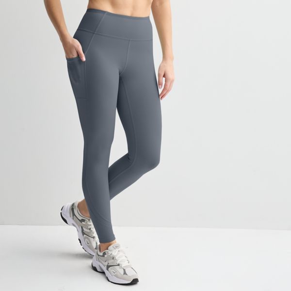 

Женские ультраэластичные сетчатые леггинсы 7/8 Tek Gear, цвет heritage gray