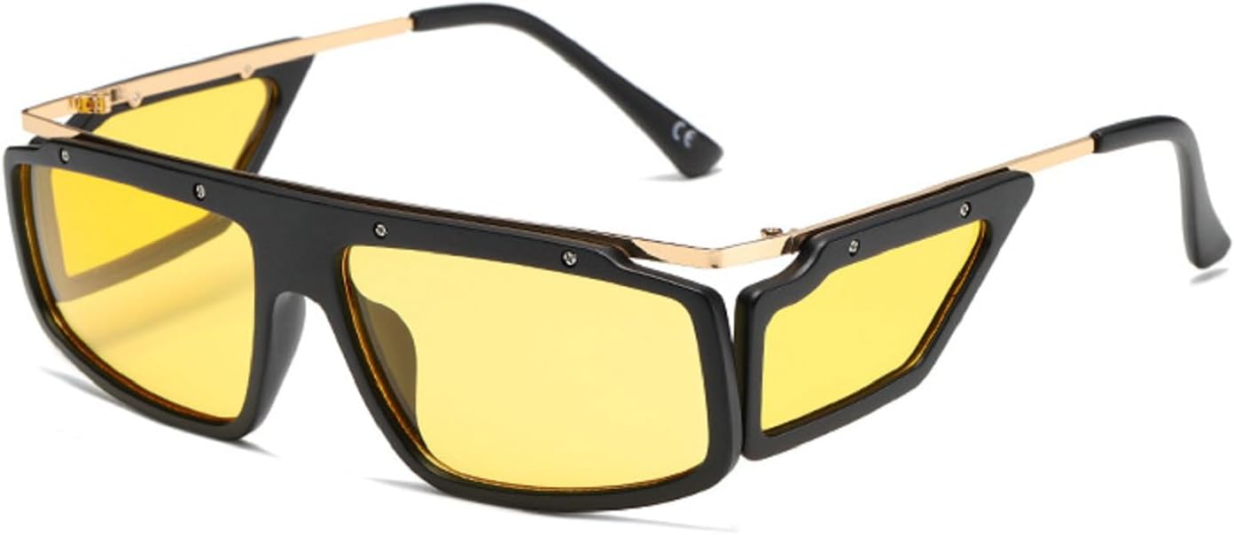 

Солнцезащитные очки Melrose в маленькой оправе, овальные, в стиле панк, для женщин, 2024 год, роскошные винтажные круглые солнцезащитные очки для женщин, защитные очки от УФ-излучения UV400, Yellow