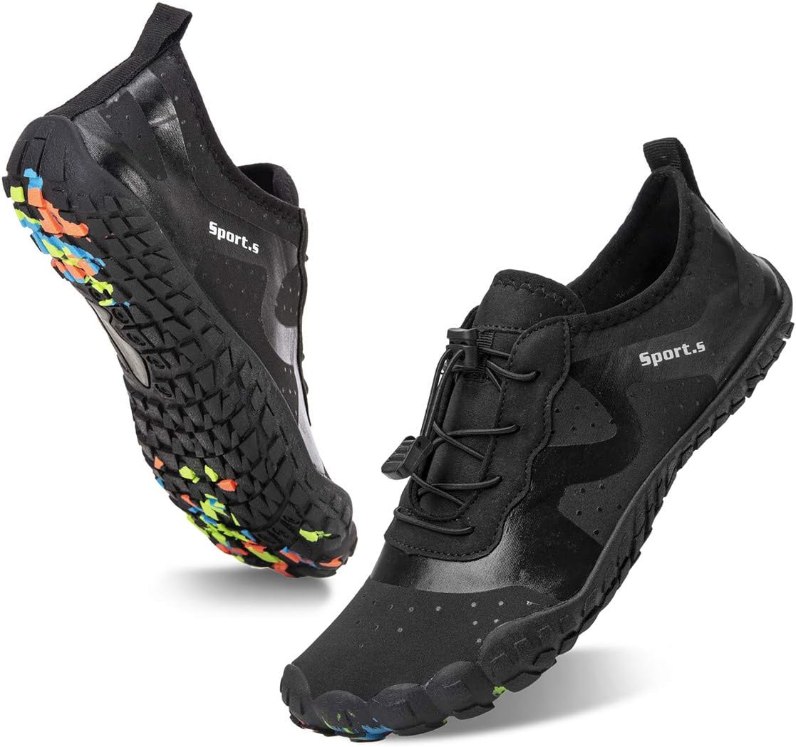 

Мужские водные тапочки, кеды с быстрой сушкой, акваноски для активного отдыха, спорта, каякинга, лодочных прогулок, походов, серфинга и прогулок WateLves, черный