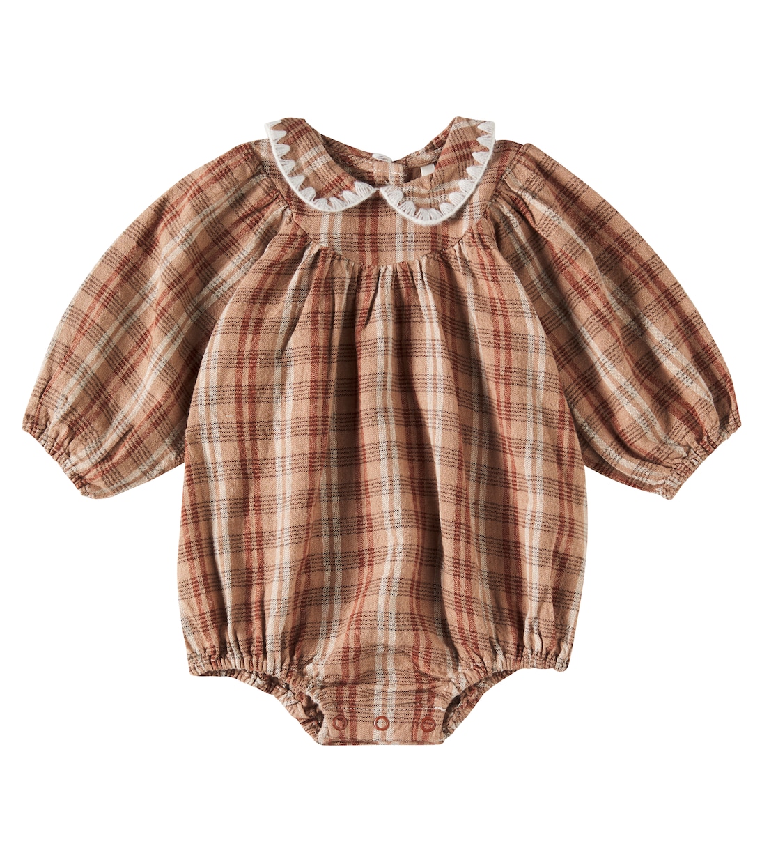 

Детский клетчатый боди из льняной смеси Rylee + Cru, Autumn-Plaid