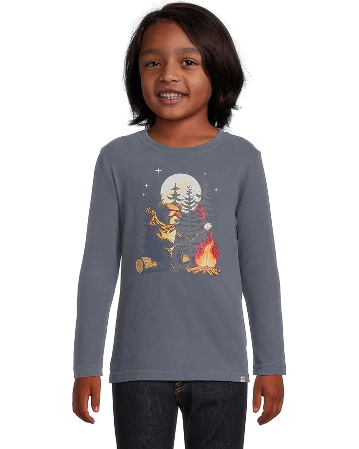 Футболка Appaman Kids Bear Camping Graphic Long Sleeve Tee (Toddler/Little Kid/Big Kid), Denim Blue