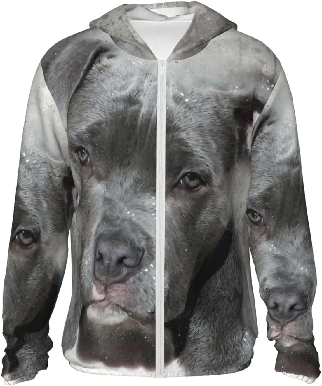 Толстовка с капюшоном для защиты от солнца Pit Bull Dog, легкая спортивная, на молнии