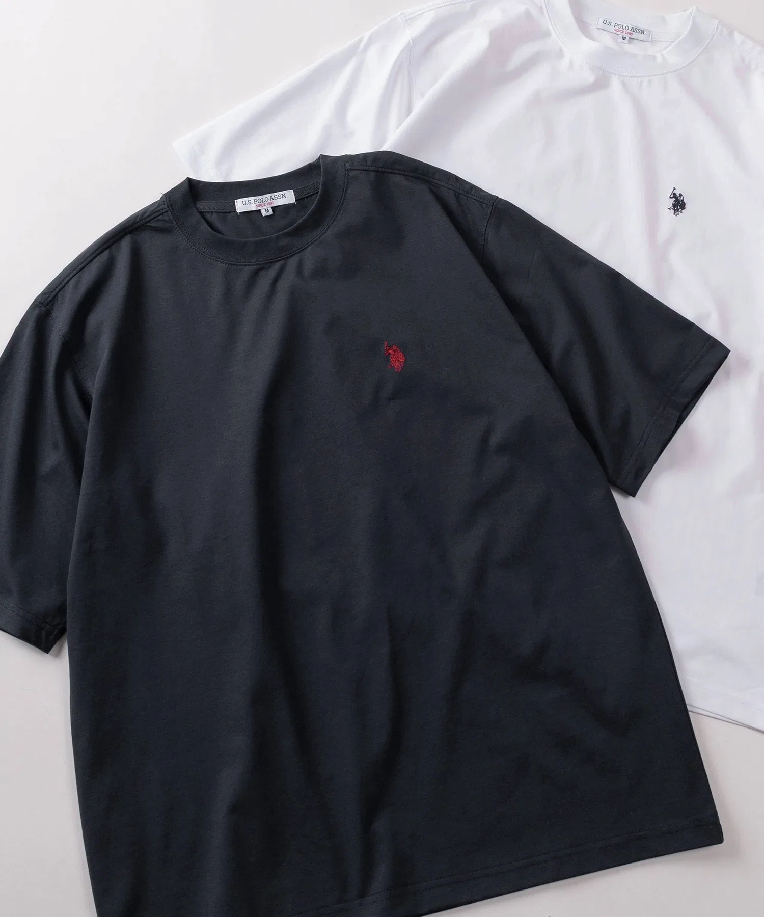 Мужская футболка U.S. POLO ASSN. с вышивкой и эффектом охлаждения тёмно-синего цвета