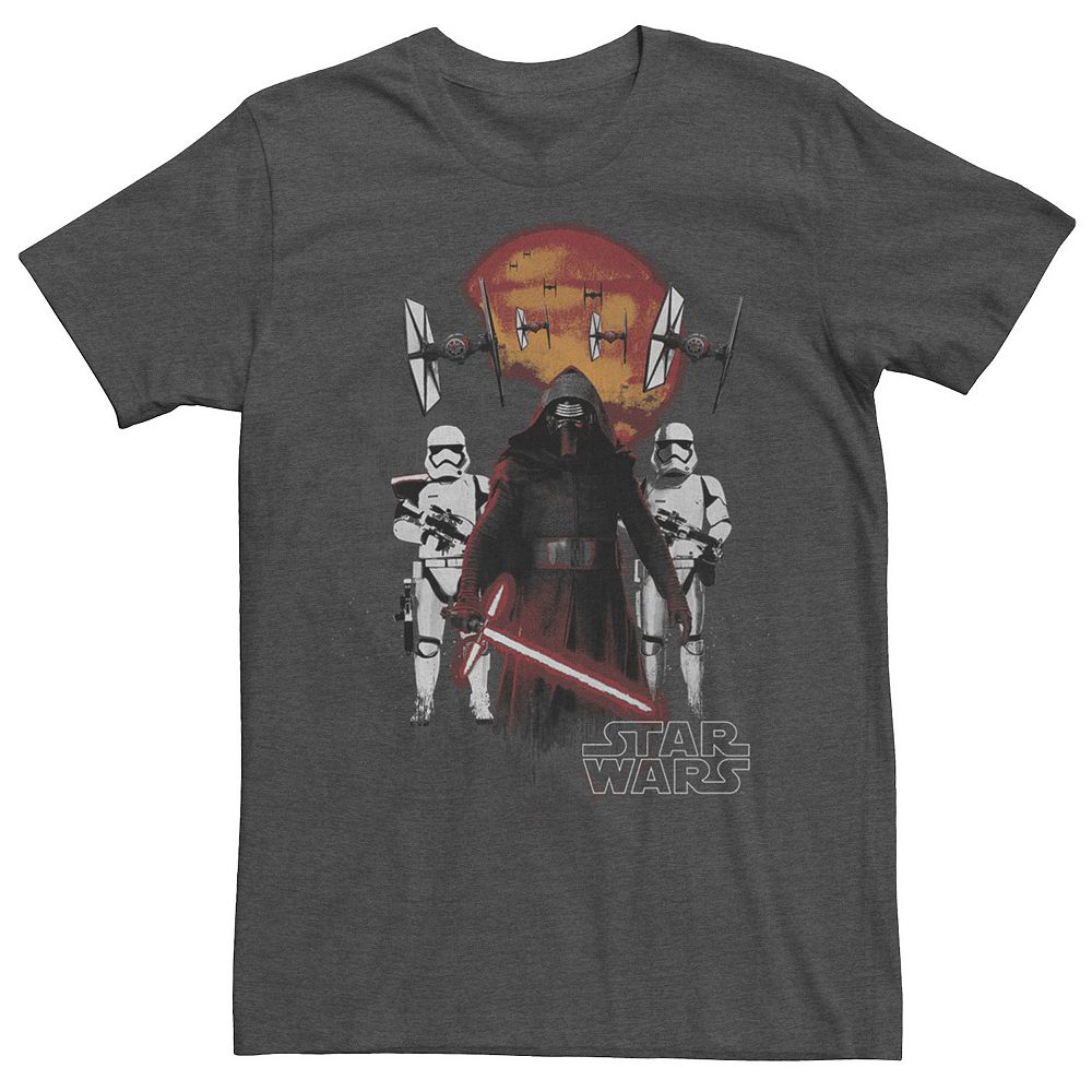 

Мужская футболка с графическим рисунком Star Wars Kylo Trooper Group, цвет Charcoal Heather