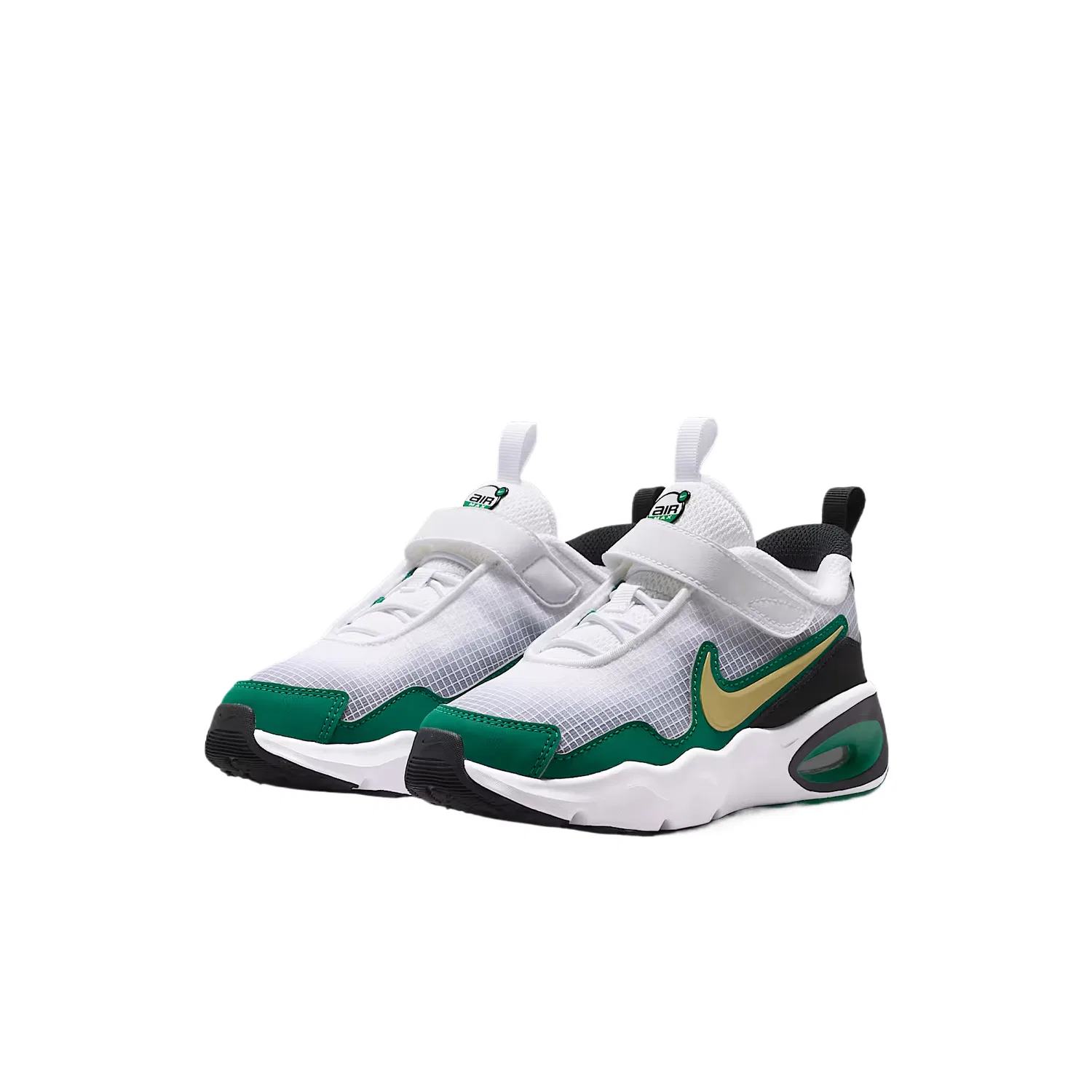 Кроссовки детские Air Max Nova Cushioning Breathable Support Low top Casual Shoes Kids' Nike, White/Peacock Green/Black/Gold — фото 4