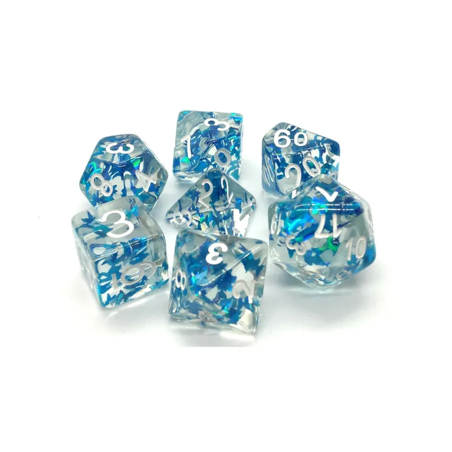 

Поликомплект Синяя бабочка с белым (7), Acrylic-Resin Dice - Infused