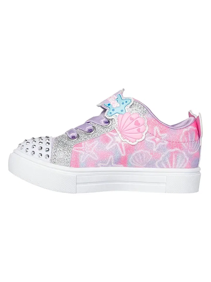 Кроссовки с блестками Skechers, розовый