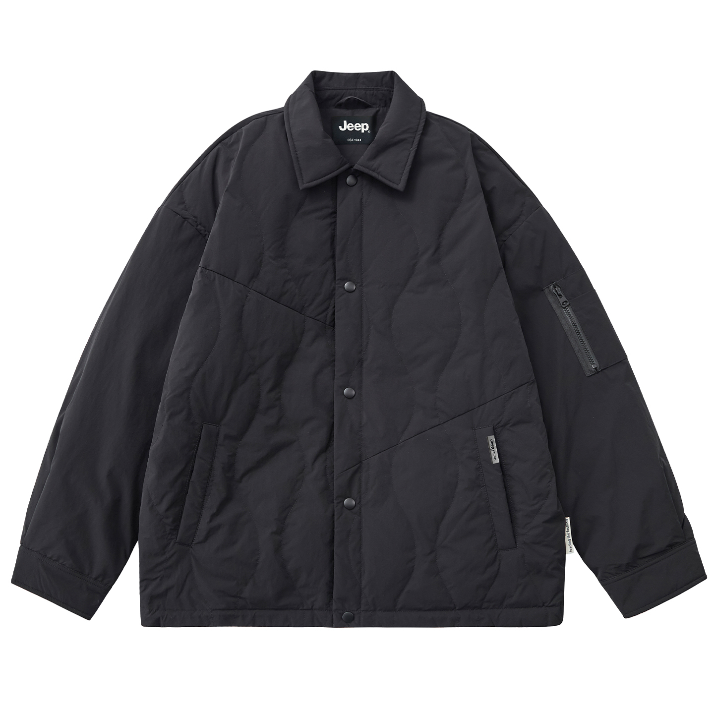 

Пуховик Unisex Stand Collar Moderate Down Jacket Jeep, черный