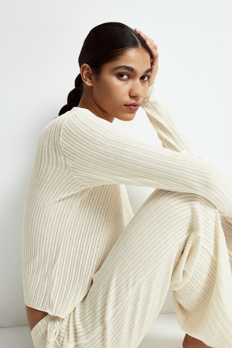 

Кардиган в рубчик H&M, бежевый