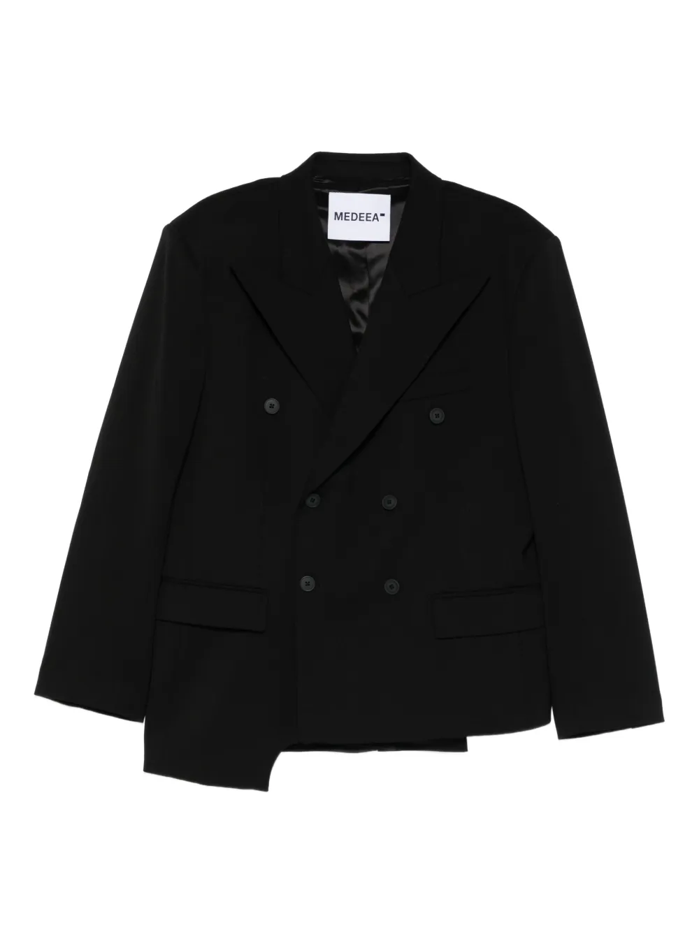 

Двубортный пиджак асимметричного кроя Medeea, черный