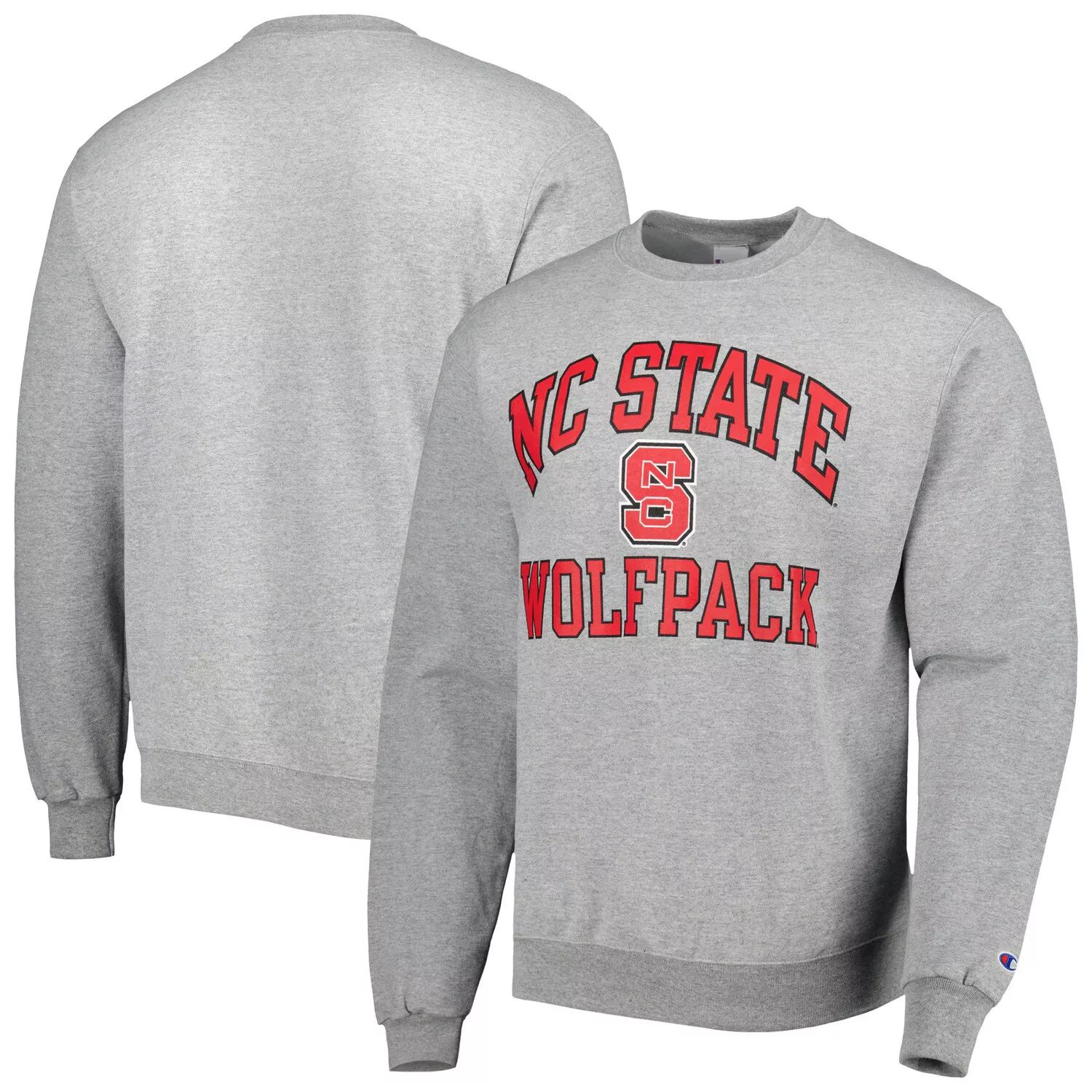 

Мужской пуловер с капюшоном Champion Heather Grey NC State Wolfpack High Motor