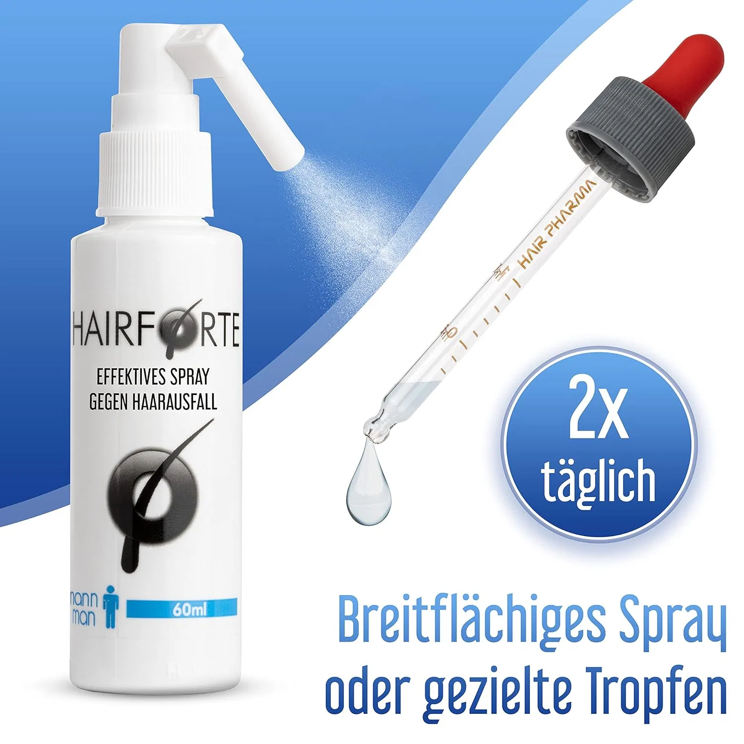 Спрей Hairforte для мужчин против выпадения волос с 3% Procapil Hairforte — фото 4