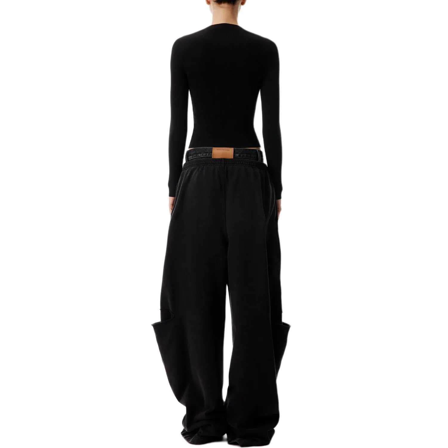 Топ с длинным рукавом Alexander Wang, черный — фото 4