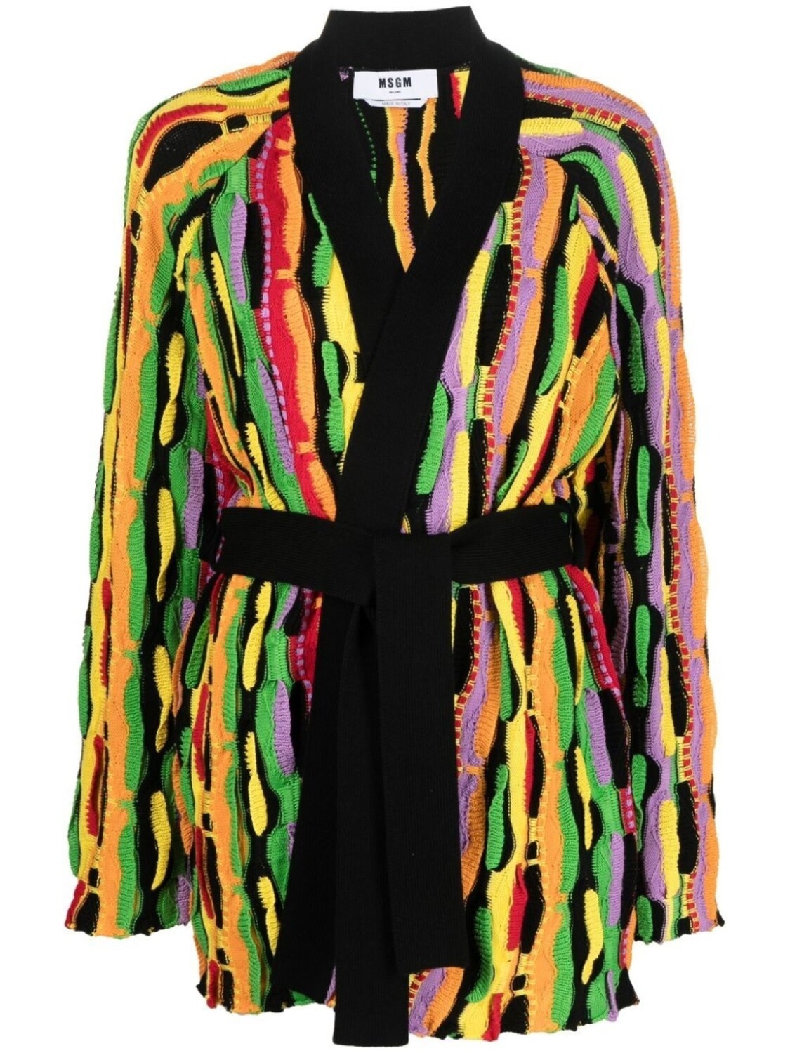 

MSGM кардиган с поясом, черный