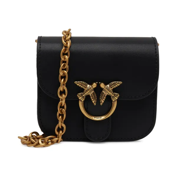

Сумка на плечо Love Bell из микрокожи Pinko, черный