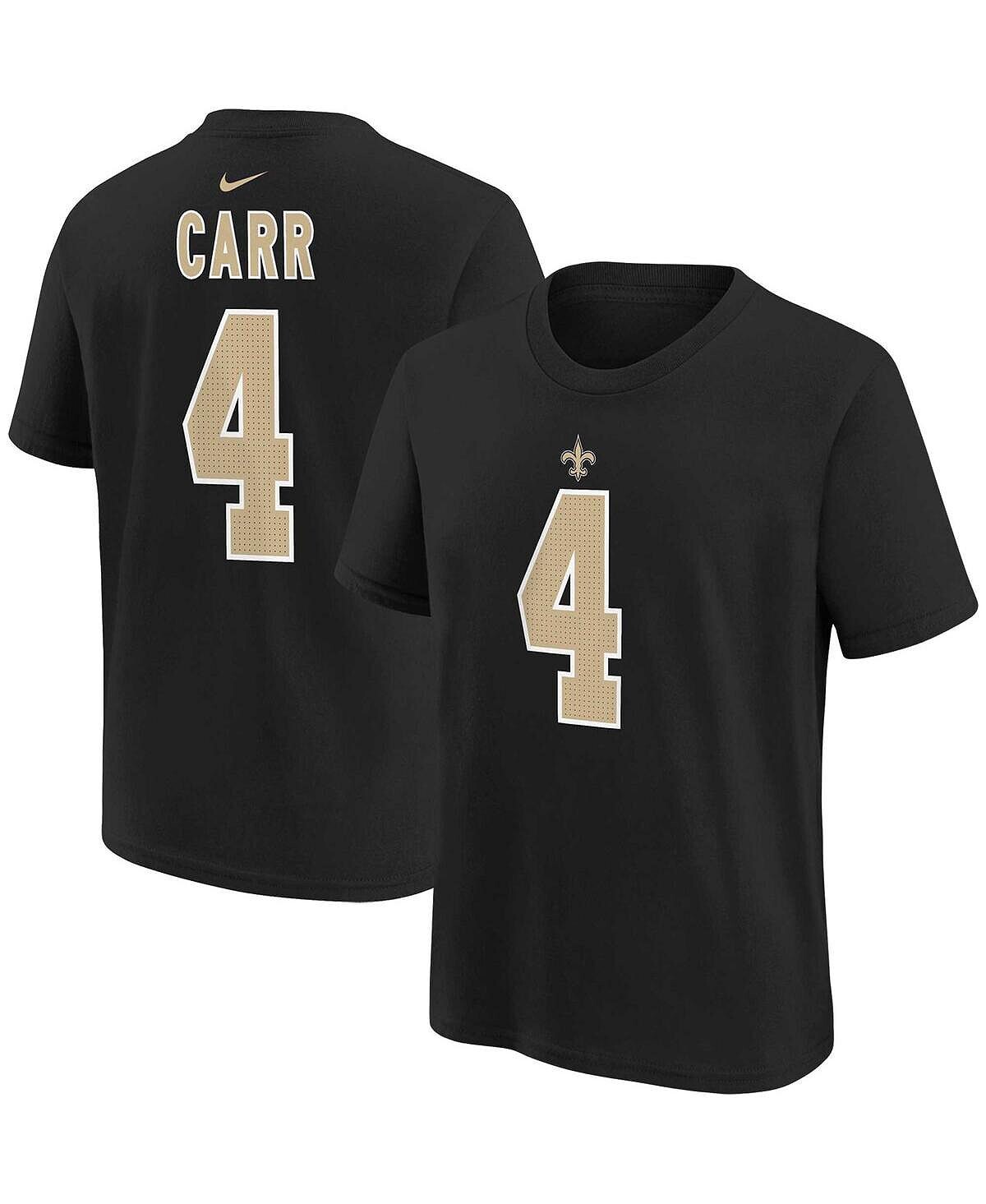 

Черная футболка Big Boys Derek Carr New Orleans Saints с именем и номером игрока Nike, Черный, Черная футболка Big Boys Derek Carr New Orleans Saints с именем и номером игрока Nike