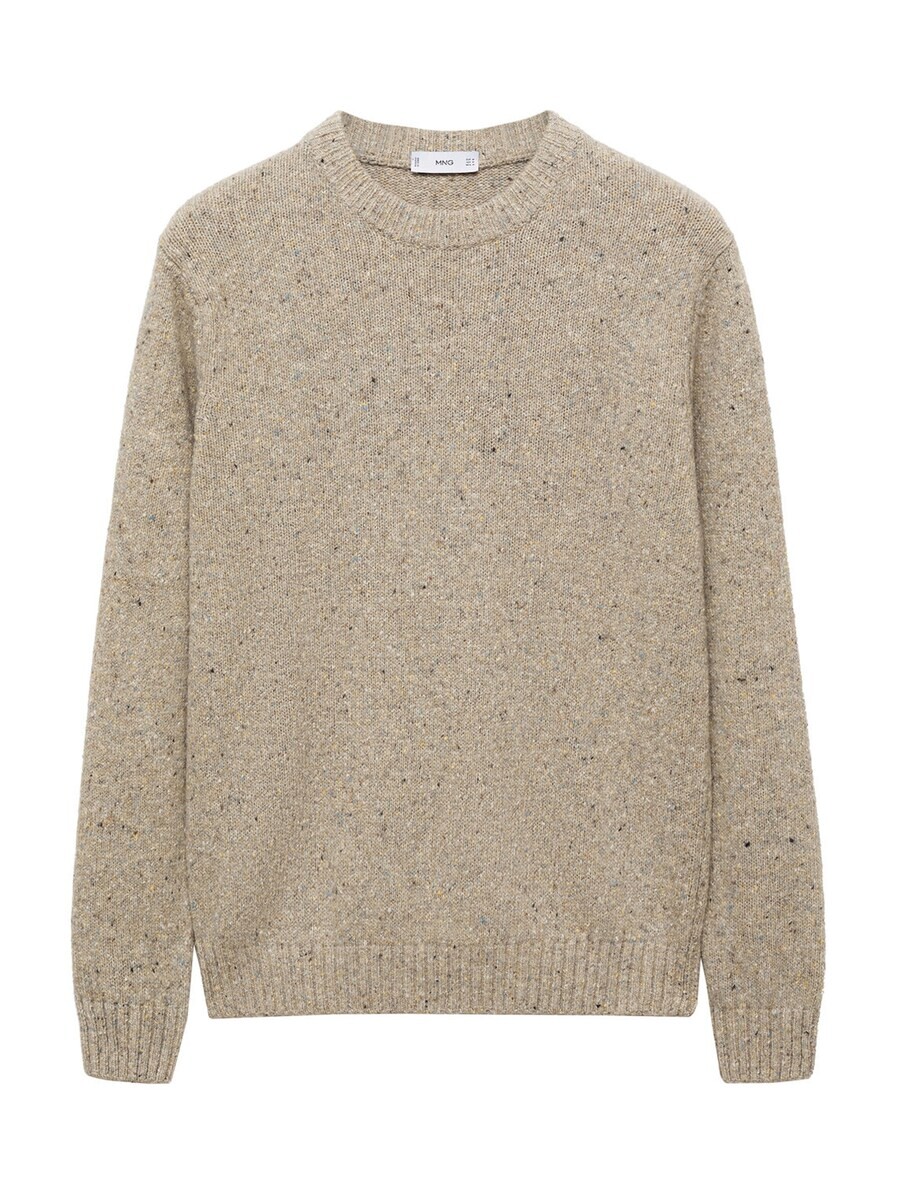 

Свитер MANGO MAN Sweater Neppie, темно-бежевый