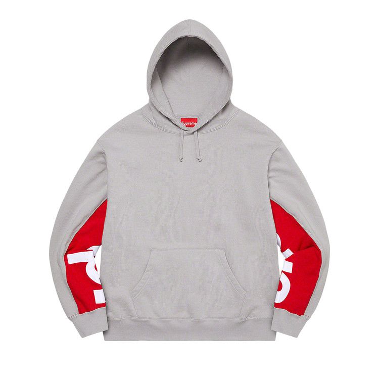 

Толстовка Supreme Cropped Panels Hooded Sweatshirt, Grey
