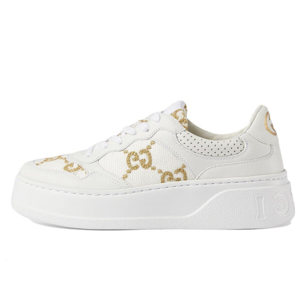 Кроссовки gg sneaker 'white leather' Gucci, белый