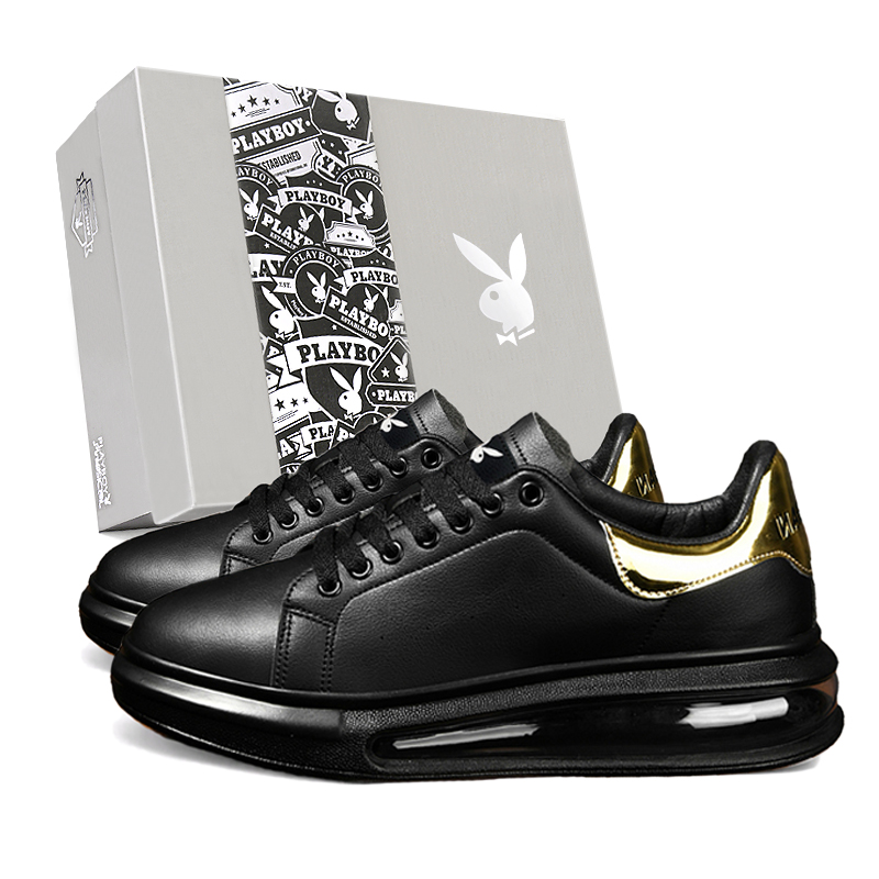 

Playboy Мужские низкие кэжуал кроссовки черные с золотом, цвет Black Gold