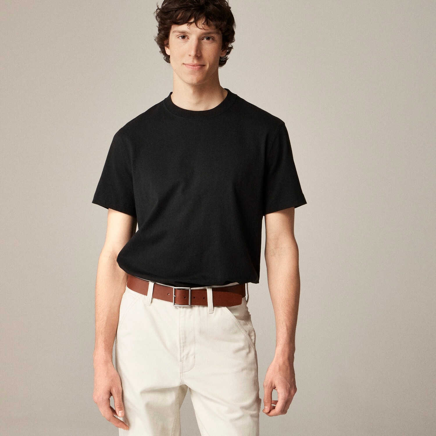 

Свободная футболка из хлопка премиум-класса без карманов J.Crew, черный
