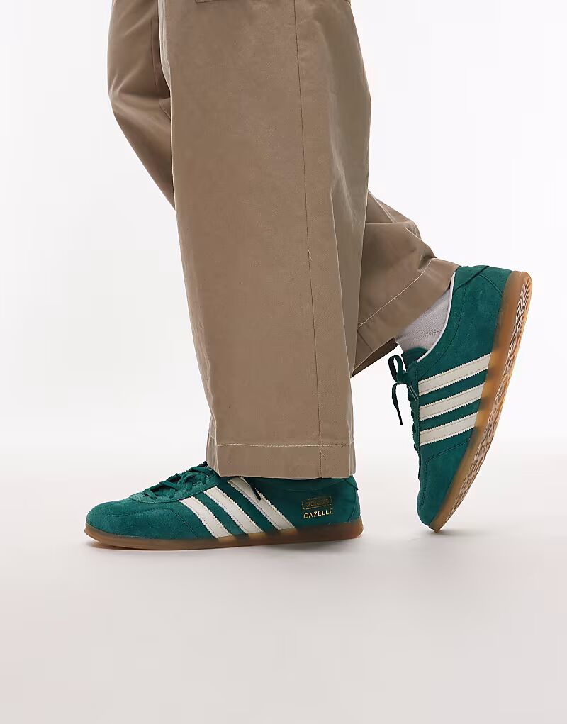 

Кроссовки Gazelle Lo Pro темно-зеленого и белого цветов Adidas Originals