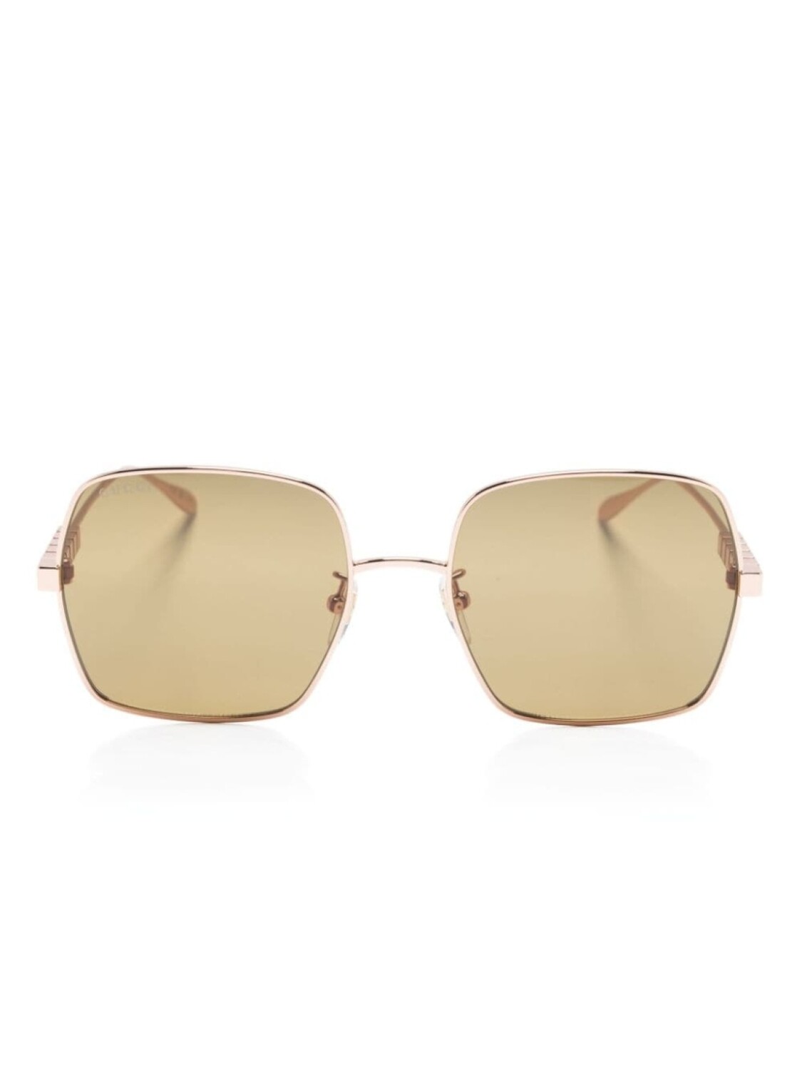 

Gucci Eyewear солнцезащитные очки в квадратной оправе, золотистый
