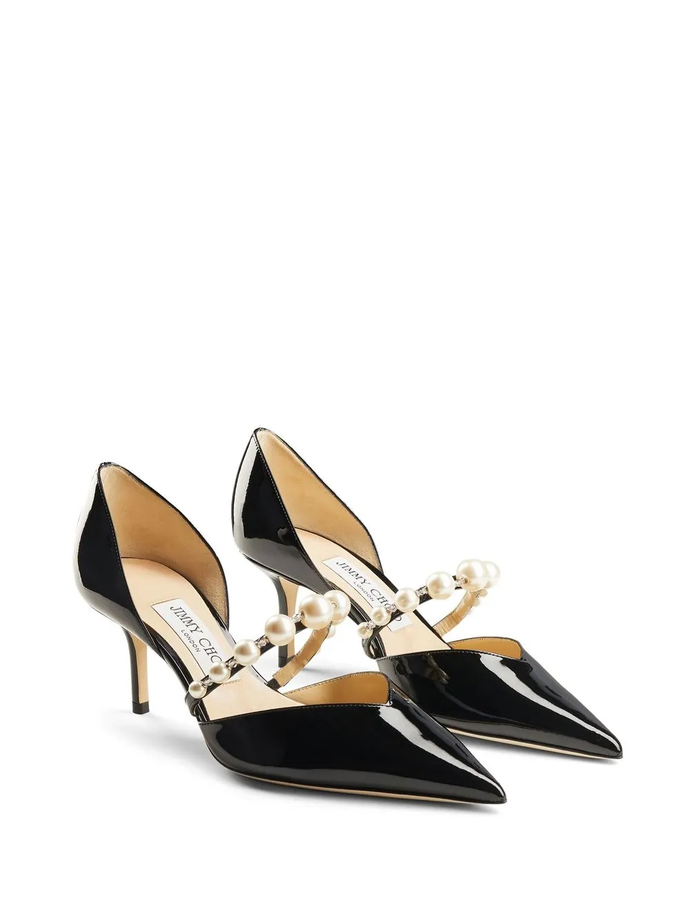 Туфли Aurelie 65 с искусственным жемчугом JIMMY CHOO, черный — фото 2