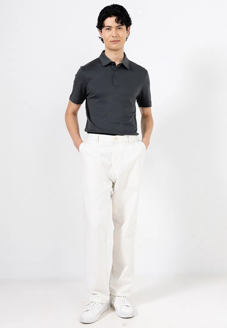 Поло, slim fit, Interlock, BOSS Mainline, зеленый — фото 4