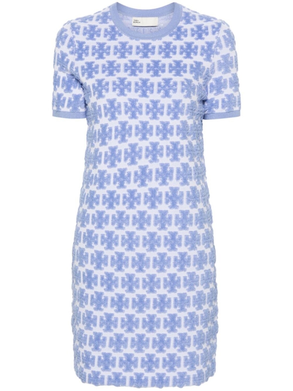 

Tory Burch платье из букле с монограммой Double T, синий