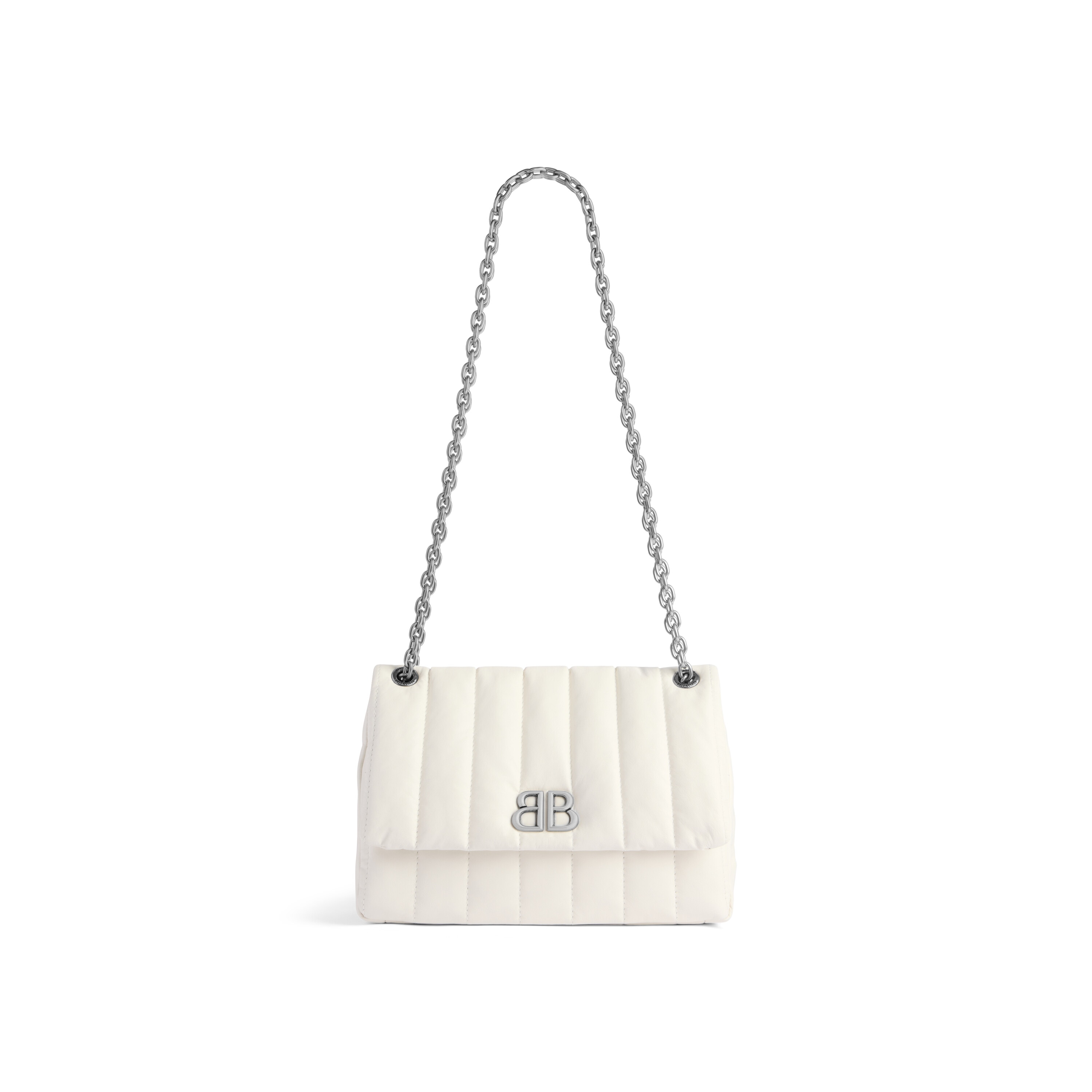 

Мини-сумка Monaco стеганая BALENCIAGA, белый