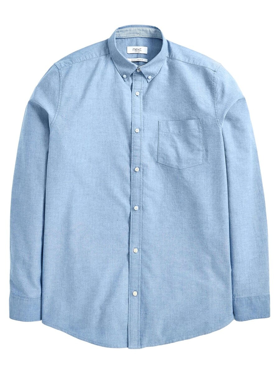 

Повседневная рубашка Next Regular fit Button Up Shirt, светло-синий