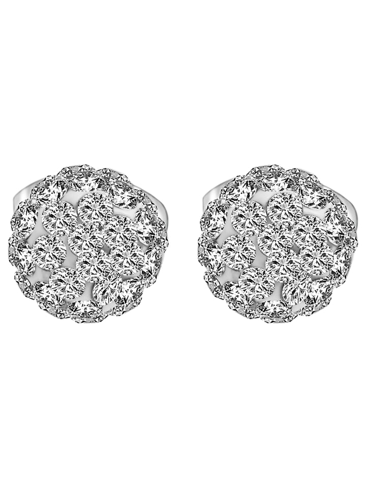 

Adeliás Женские серьги - титановые серьги-гвоздики со стразами в серебряной оправе