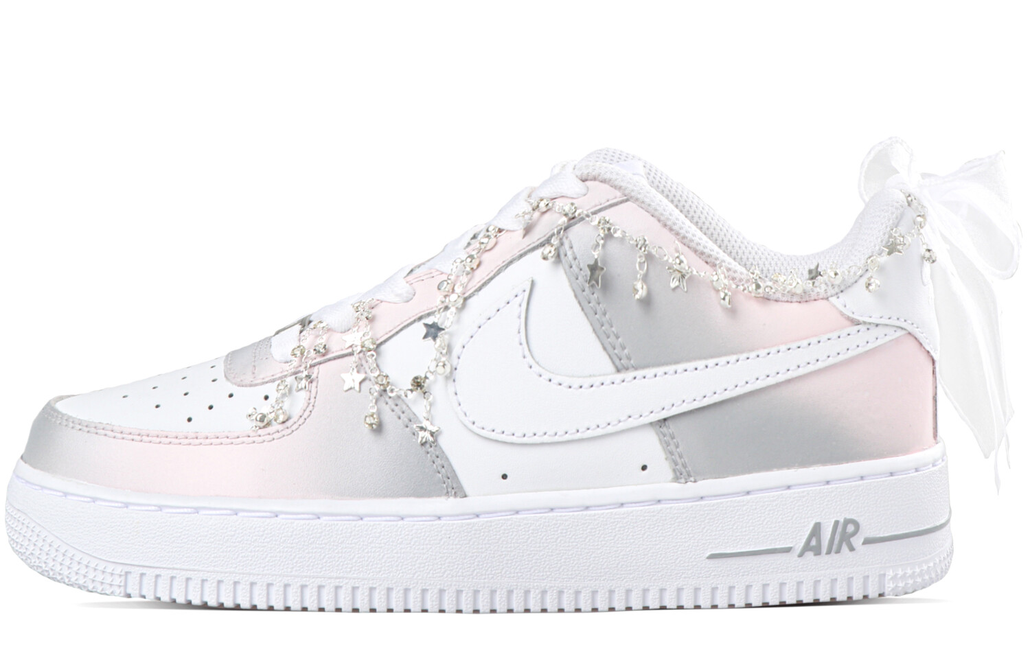

Кроссовки для скейтборда Air Force 1 женские с низким верхом, белый/серый/розовый Nike