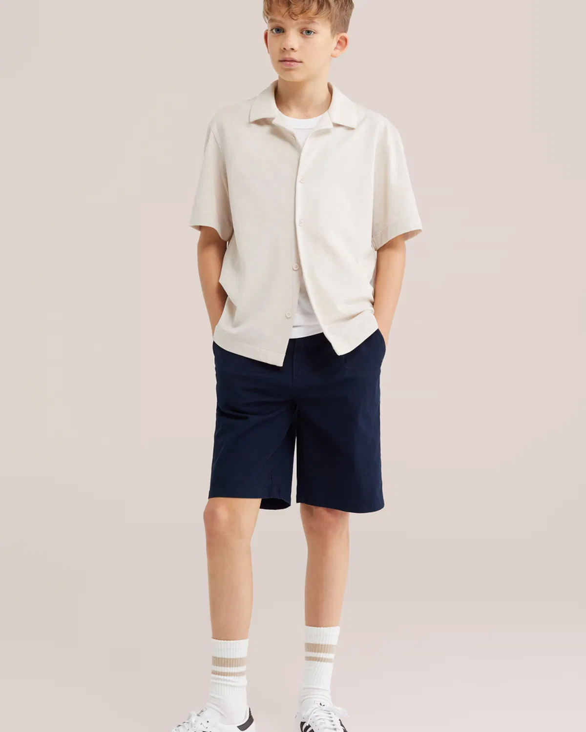 Рубашка на пуговицах стандартного кроя We Fashion, Beige — фото 4