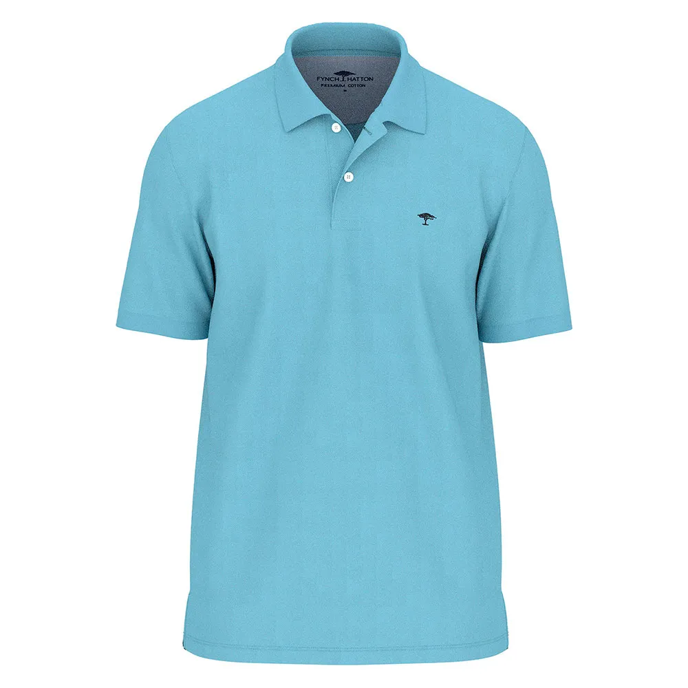 

Поло с коротким рукавом Fynch Hatton Basic Premium Cotton, синий