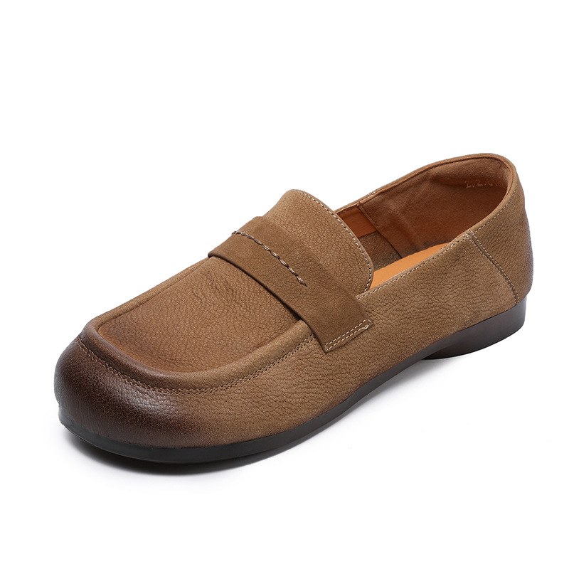 Devanro Коричневые лоферы для женщин, цвет Khaki