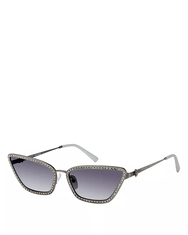 

Солнцезащитные очки «кошачий глаз», 60 мм Kurt Geiger London, серебряный