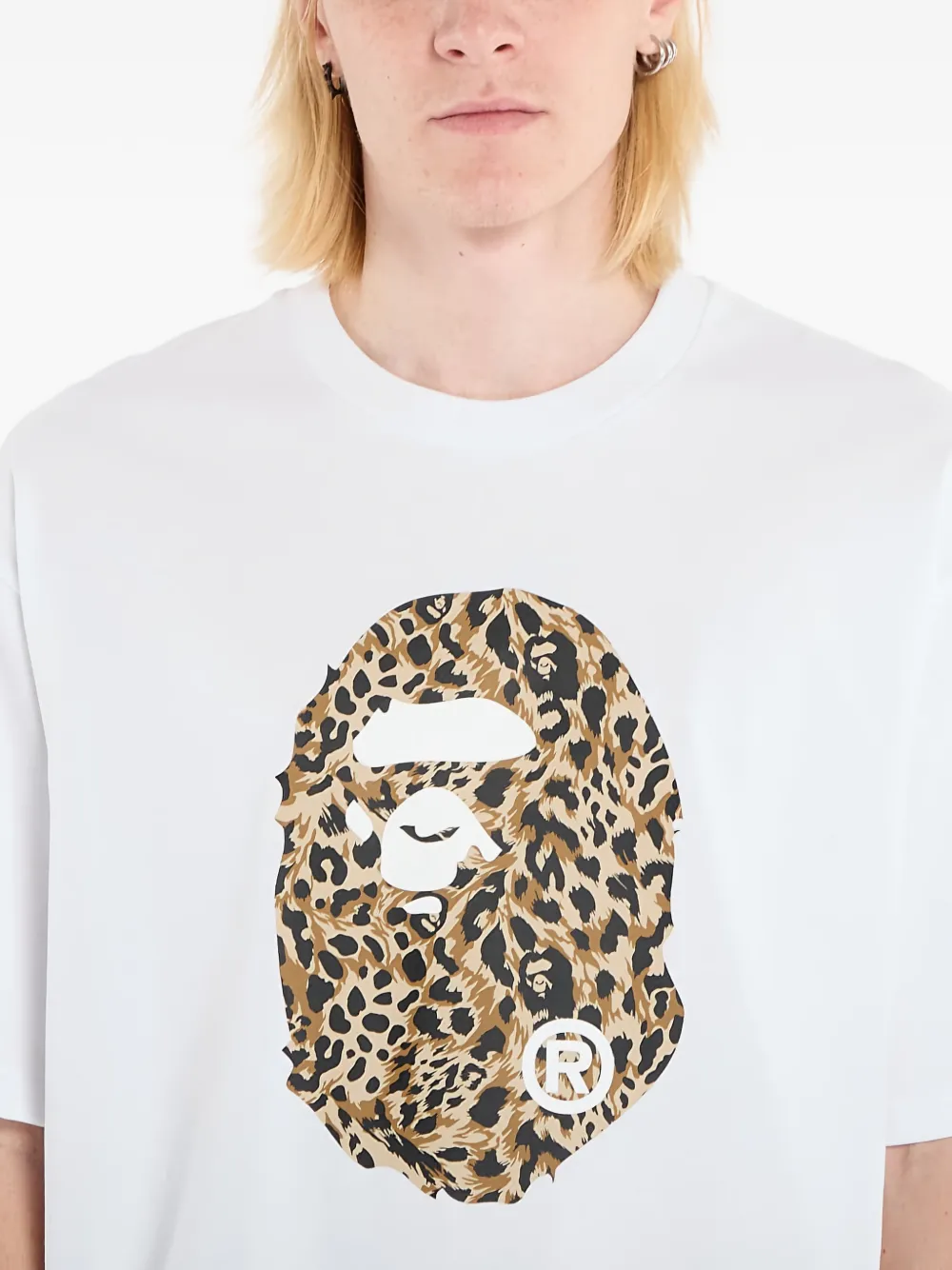 Хлопковая футболка A Bathing Ape, белый — фото 4
