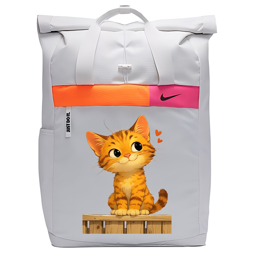 

Nike Тканевый рюкзак с принтом унисекс белый, Cute Ginger Cat