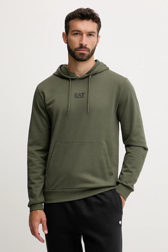 

Хлопковая толстовка Ea7 Emporio Armani, зеленый