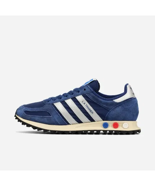 Унисекс кроссовки adidas LA TRAINER OG тёмно-синие — фото 4