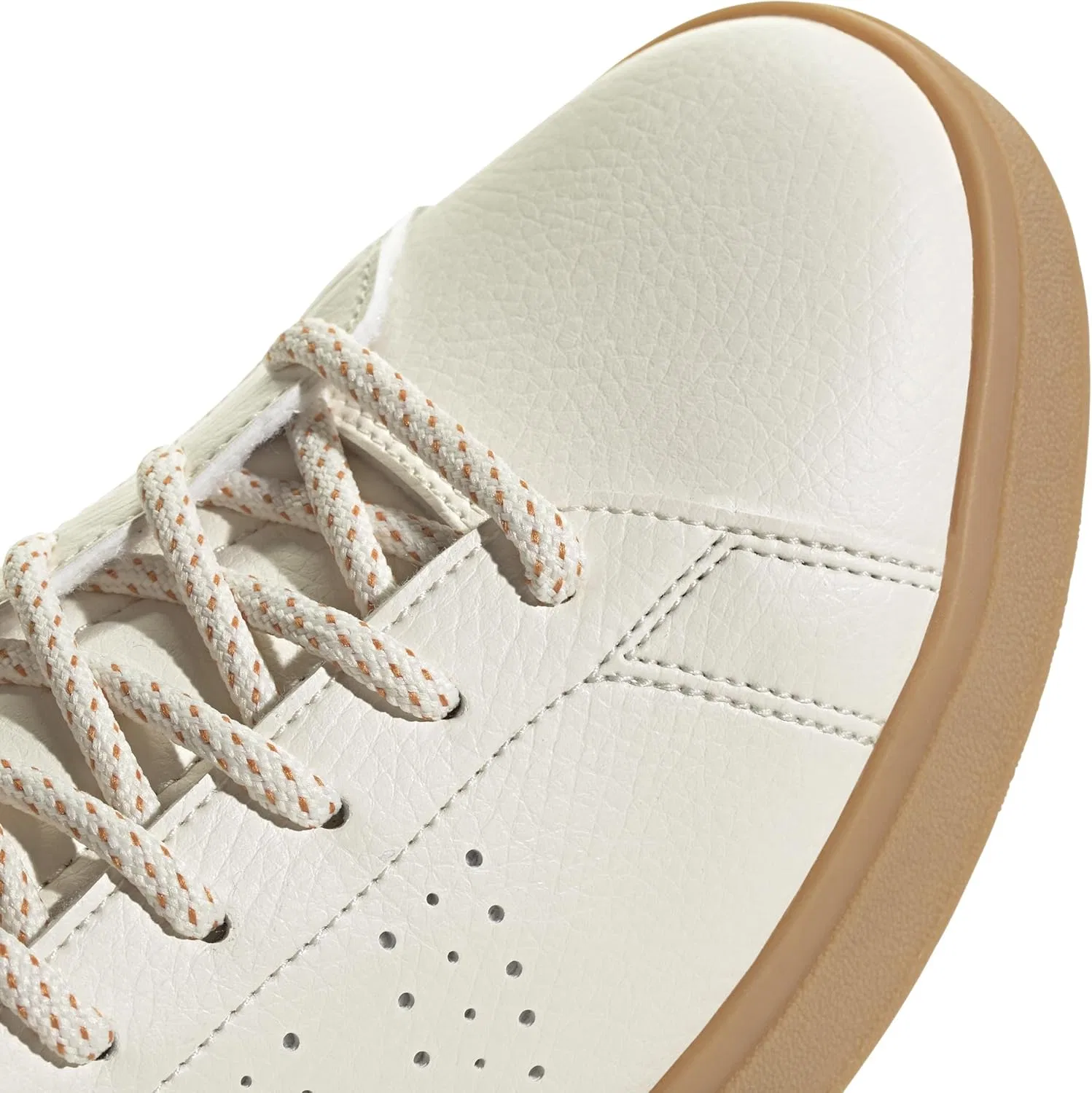 Кроссовки Adidas Unisex Advantage Base 2.0, Off White Off White Focus Orange — фото 4