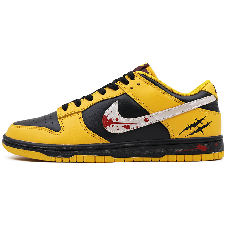 

Кроссовки Nike Dunk Skateboarding Shoes Men Low-top Yellow/black, цвет Wheat Nubuck