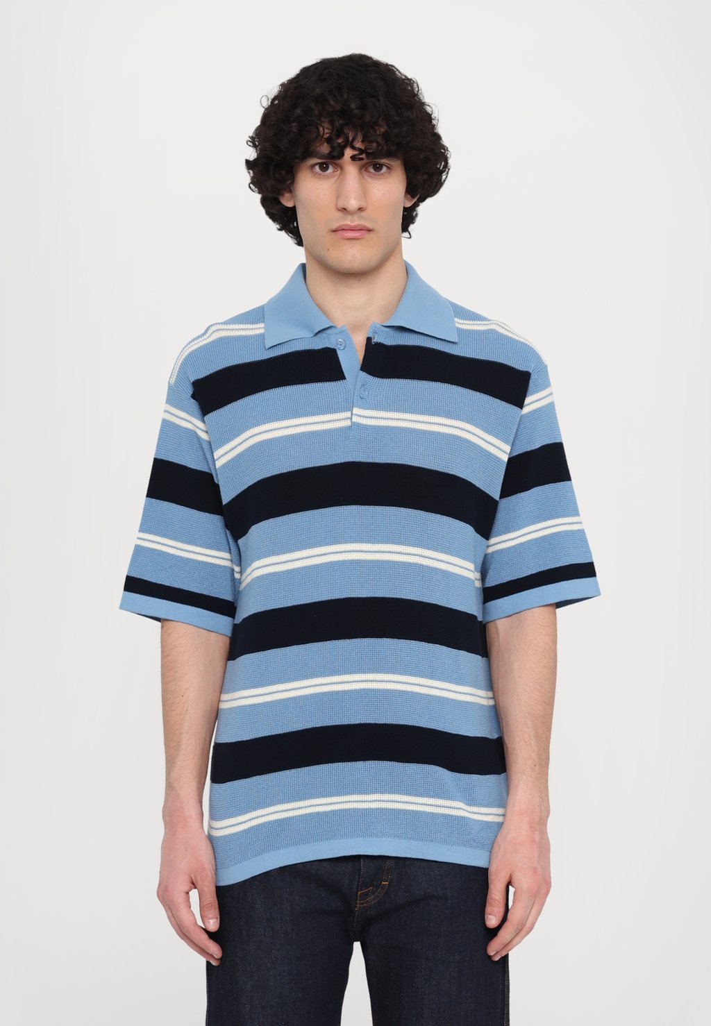 

Рубашка поло STRIPES sandro, светло-голубой