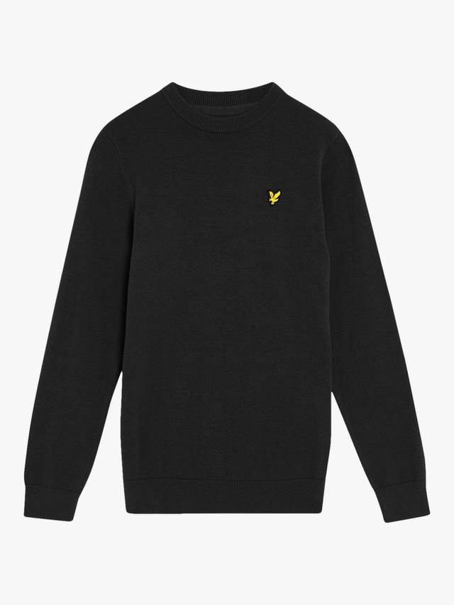 

Детский хлопковый джемпер с круглым вырезом Lyle & Scott, Z865 Jet Black
