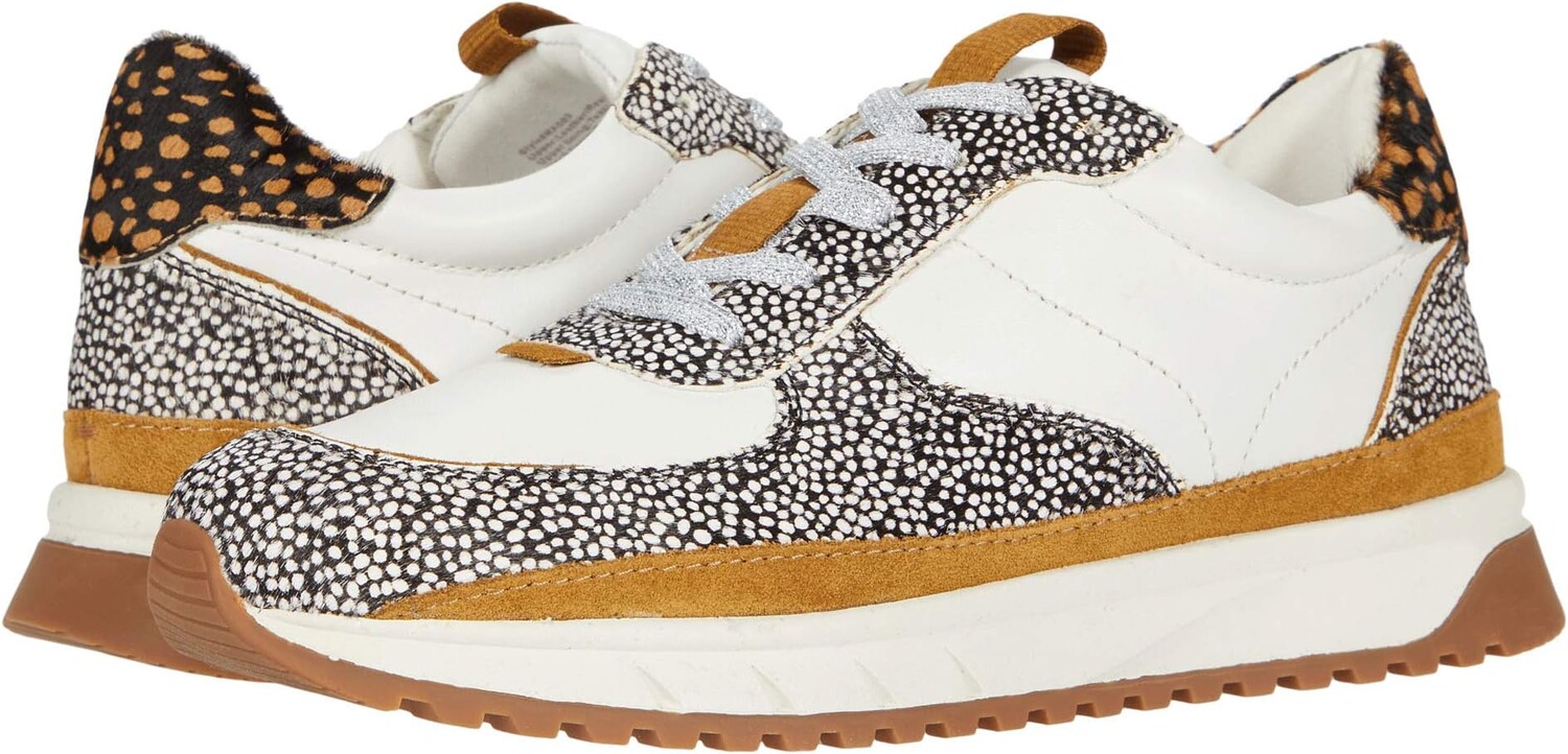 

Кроссовки Madewell Kickoff Trainer Sneakers in Leather and Spot Mix Calf Hair, цвет Olive Grove Multi Spot Dot
