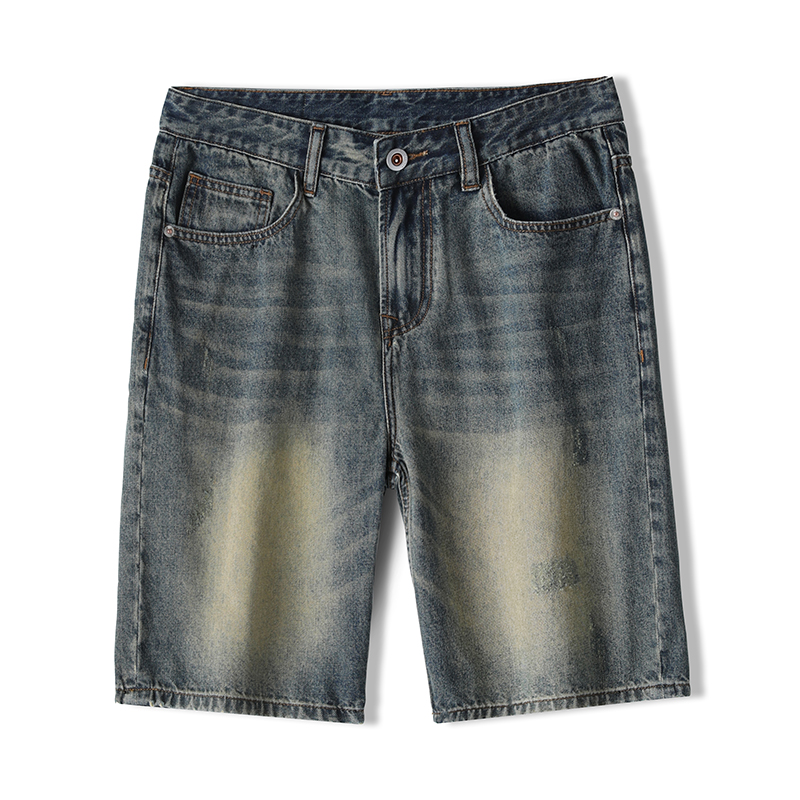 

Тонкие повседневные укороченные брюки свободного силуэта с заниженной талией джинсовые шорты unisex Jeep, синий