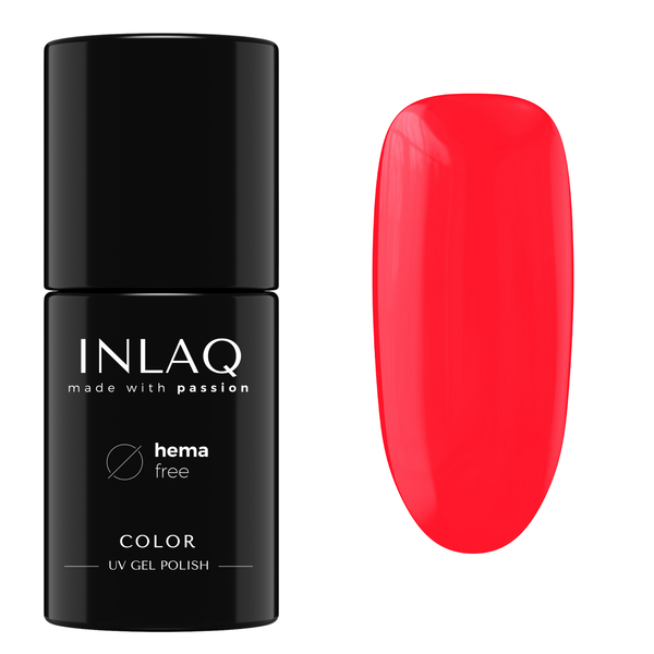 

Гибридный лак для ногтей neon rouge, 6 мл Inlaq Neon spectrum, цвет neon rouge