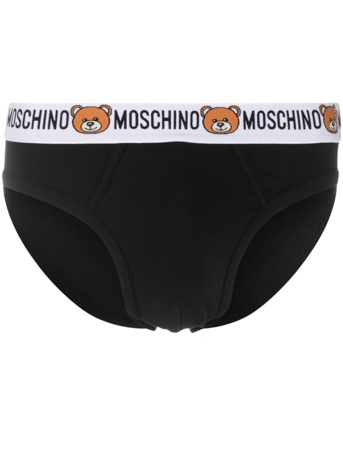 

Moschino трусы-брифы с логотипом Teddy Bear на поясе, черный